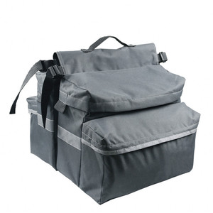 Sacs de Selle VTT Gris 36-55L avec Bande Réfléchissante, Sac de Rangement Portable pour Porte-Bagages Arrière de Vélo, Idéal Sports de Plein Air - Product Image 1