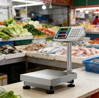 Balance de table électronique LCD/LED 60 kg/100 kg, plateforme en acier inoxydable, OEM
