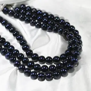 11mm Large Perfect Round Loose Excellent Quality Black Round Full Hole Freshwater Pearl Beads