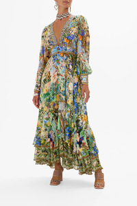 <span class=keywords><strong>Vestidos</strong></span> Midi <span class=keywords><strong>de</strong></span> Gasa con Estampado Floral, Estilo Europeo y Estadounidense, Nueva Moda <span class=keywords><strong>de</strong></span> Lujo, Venta Caliente <span class=keywords><strong>de</strong></span> Fábrica, para Mujeres, para Fiestas - Product Image 3