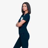 Tenues médicales personnalisées Bestex, hauts à manches courtes et pantalons évasés, uniforme d'hôpital, uniforme d'infirmière, ensembles d'hôpital pour femmes