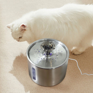 Alimentador de <span class=keywords><strong>bebedero</strong></span> con filtro para gatos de 2,5 L, alimentador de bebidas de acero inoxidable para mascotas con <span class=keywords><strong>grifo</strong></span>, dispensador de agua automático para mascotas - Product Image 6