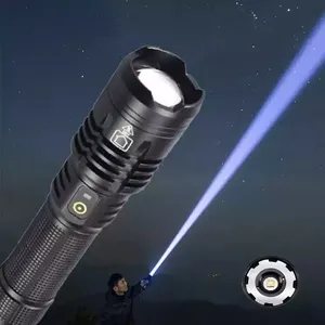 Nuevo Zoom recargable táctico lanzar antorcha luz Lep Super brillante de alta potencia de largo alcance linterna LED blanca