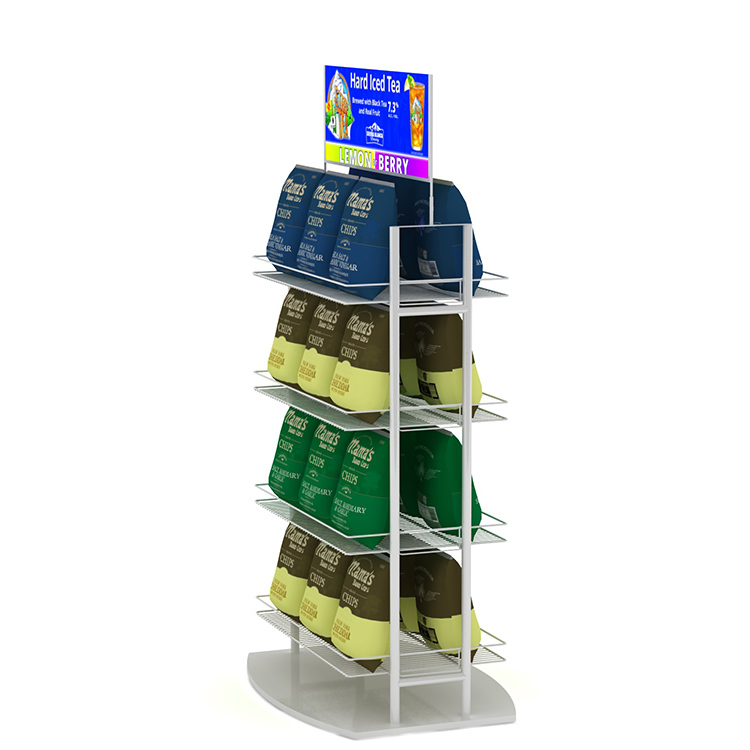 Apache Custom Model Metal Potato Chip Snack Display Rack Powder Coated for Supermarket Food Displays — view 2