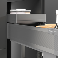 Étagère à épices multifonctionnelle moderne Artsteel pour armoire de cuisine avec panier coulissant et tiroir à condiments dans les armoires, 2 étagères
