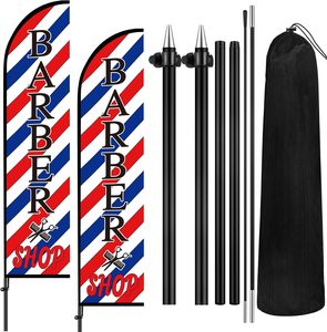 Bandera Publicitaria Exterior Personalizada Sin Poste, Bandera de Playa Tipo Swooper, Banderas y Pancartas Promocionales, Bandera de Pluma para Barbería - Product Image 2