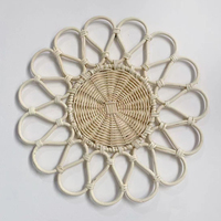 2025 Boho 13 pouces tissé rotin chargeur assiette fait à la main décoration de Table sous assiettes napperon chargeur pour mariage événement location