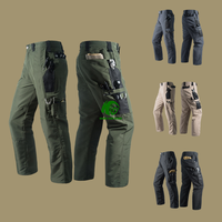 Celana Taktis Ringan Tahan Air Cepat Kering Menyerap Keringat untuk Latihan Outdoor Hiking Kerja dengan Pinggang Elastis untuk Pria