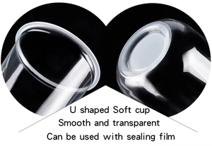 Gobelets jetables personnalisés avec logo, recyclables, transparents, diamètre 90 mm 98 mm, pour boissons froides, en plastique PP/PET, avec couvercles plats en PET imprimés UV - Product Image 5