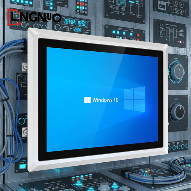LinNuo Fanless Industrial Panel PC with Intel Core Processor 12.1 Inch Capacitive Touch Screen 2 LAN 6 COM Ports Embedded PC