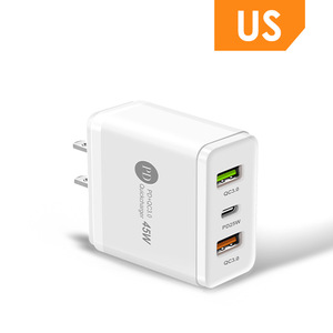 45W PD + 2USB Multi-Puerto Teléfono Móvil Cargador Rápido 5V4A UE EE. UU. Reino Unido Adaptador de Enchufe para iPhone Xiaomi Huawei Samsung - Product Image 6