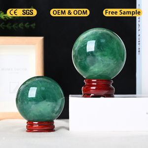 Wholesale High Quality Natural Crystal Healing Stone Hand Polished <b>Green</b> Fluorite Crystal Sphere for Decor - Product Image 3