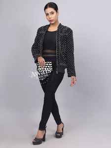 Blazer clásico de moda para mujer, chaqueta Bomber para primavera y otoño, puños acanalados con estilo, acabado suave, tamaños personalizables - Product Image 4