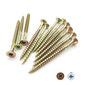 Shenzhen SOZN DIN7505 Jaune/Blanc Zinc Tête Fraisée Durcir <span class=keywords><strong>Vis</strong></span> MDF Aggloméré <span class=keywords><strong>Vis</strong></span> - Product Image 1