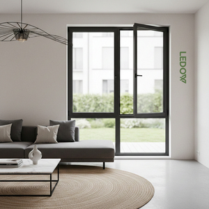 Fenêtre à cadre en aluminium basculante et pivotante avec vitrage Low-E - Économe en énergie, fonctionnement facile par manivelle pour la rénovation de maisons en Californie - Product Image 4