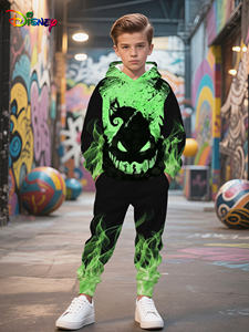 Automne mode deux pièces enfants à capuche lâche pantalons décontractés ensemble 3D motif garçon <span class=keywords><strong>sweat</strong></span> à capuche pour bébés vêtements à la mode - Product Image 5