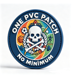 Un patch PVC circulaire, badge sur le thème du sport, impression en relief, sans minimum de commande - Product Image 1