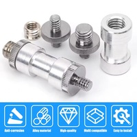 Adaptateur de fixation mâle-femelle 1/4 3/8 pouce 20 filetages pour appareil photo, convertisseur de vis pour flash DSLR, support trépied, studio photo