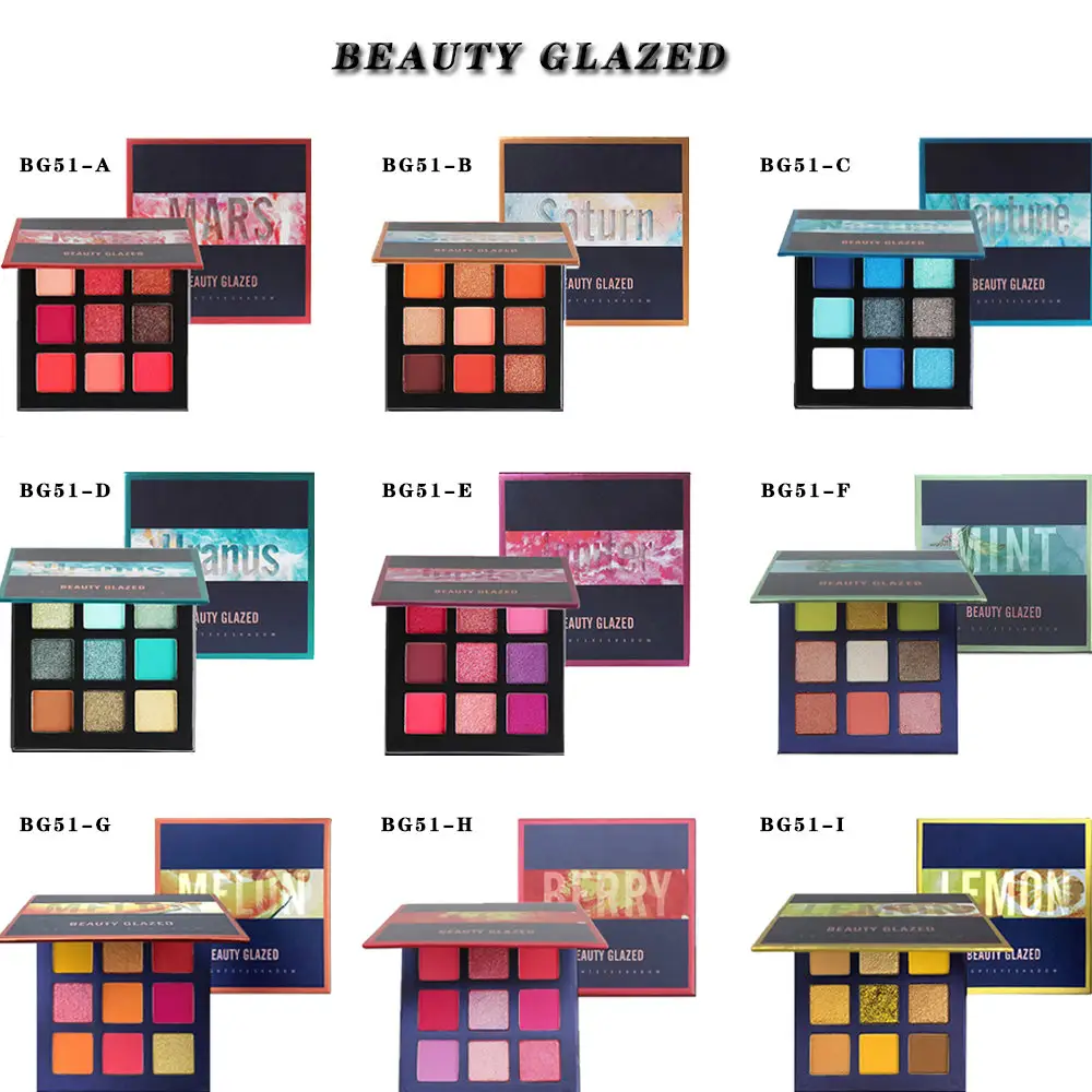 Beauty Glazed 9 Colors Matte Palette Eyeshadow Waterproof Nude Pressed Glitter Makeup Eyeshadow Palette