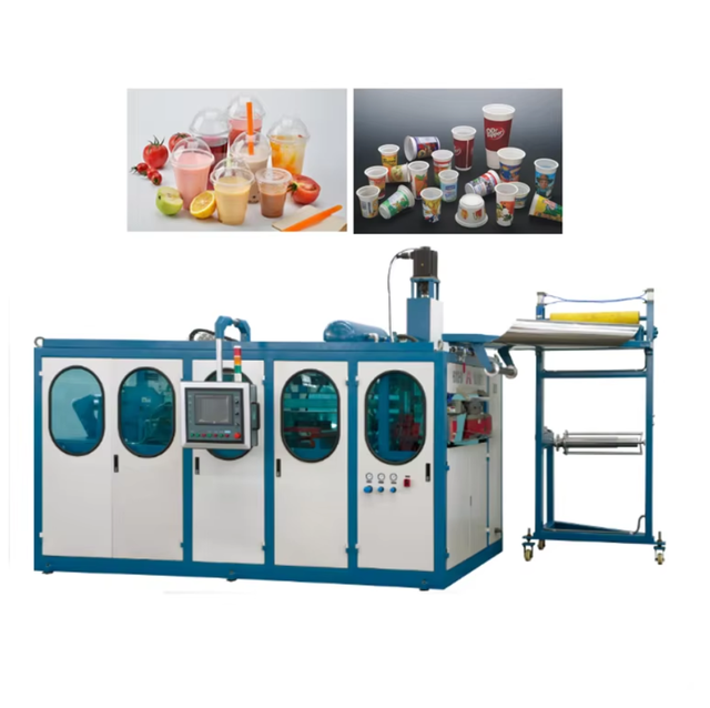 Automatic Disposable Glass Bottle and PLA/Cups Making Machine for PET PP PS PVC HIPS Plastics