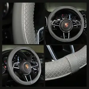 Carbon Fiber Car Steering Wheel Cover Universal Breathable Anti Slip Steering Wheel Covers Car Interior Accessories