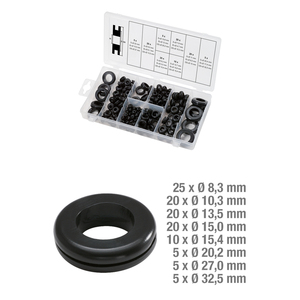Assortiment de pièces de machines en caoutchouc et en plastique X110, comprenant une variété de joints élastiques, marque KSTOOLS, fabriqué en Allemagne - Product Image 1