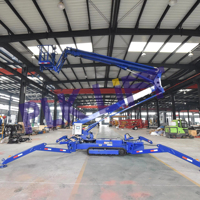 Plateforme de travail mobile articulée hydraulique à 360° de 700 mm de large avec moteur et batterie