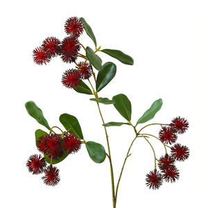 גזע יחיד בעבודת יד 68 ס "מ לבן ירוק פו ווקסברי עץ מלאכותי לעיצוב הבית סידור פרחים - Product Image 6