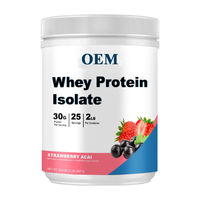 Isolat de protéines de lactosérum naturel OEM en poudre instantanée, 30 g par portion, croissance musculaire, prise de poids, amélioration de la densité osseuse, pour adultes sportifs