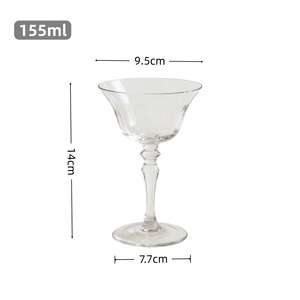 Verres à cocktail 155 ml, verres à martini à pied unique avec poignée, verres coupe à pied de qualité supérieure pour bar, restaurant et bar à domicile - Product Image 2