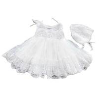 Robe de baptême blanche d'été pour bébés filles, robe de princesse pour mariage, robe de baptême en dentelle blanche, robe de communion pour anniversaire