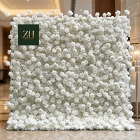 Groothandel Kunstbloemen Wanddecoratie, Zijden Bloemenwand voor Hotel Restaurant Fotohokje Feestdecoratie