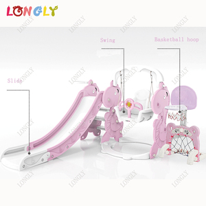 Customized Hot Sale PE Slide <strong>Swing</strong> Set Plastic <strong>Swing</strong> Toys for Preschool Indoor Playground - Product Image 2