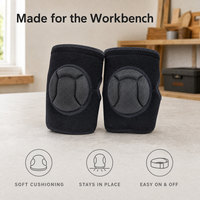 Genouillères de travail souples OEM en gros avec embout rembourré et sangles en néoprène respirantes réglables pour le revêtement de sol, la pose de carrelage et le jardinage