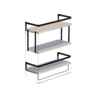 Passing On <b>The</b> <b>Kingdom</b> Wooden Wall-Mounted Shelf 24 In With Towel Rack And Storage For Bathroom - Product Image 5