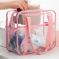 Sac à cosmétiques en PVC Portable de voyage en plein air, pochette transparente imperméable pour maquillage
