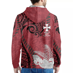 Fitspi venta al por mayor sublimación estampado capucha pulóver sudaderas con capucha ropa deportiva personalizada Polinesia Wallis <span class=keywords><strong>Futuna</strong></span> estampado Floral sudaderas con capucha Casuales - Product Image 2