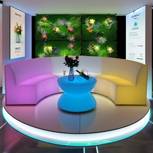 مصنع أثاث للحدائق الخارجية ضوء مضيئة أدى أريكة مع لون الإضاءة - Product Image 3