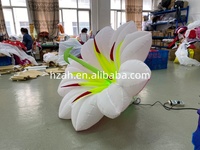 Fleurs gonflables géantes publicitaires avec lumières LED pour décorations de scène de mariage