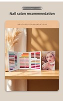 Nouveau style japonais d'art des ongles, palette de 360 couleurs, nuancier de vernis gel, carte pliable multi-styles en acrylique pour doigts, livre de présentation d'art des ongles