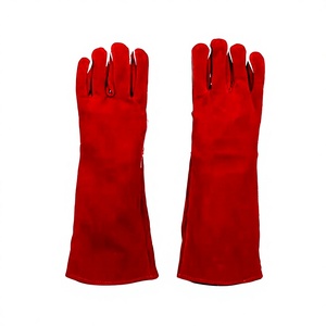 Gants de sécurité en polyéthylène rouge résistants à la chaleur, manchette de 25,5 cm, durables, antidérapants, respirants, flexibles, protection au travail, 7 oz, personnalisables - Product Image 5