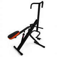 Appareil de musculation pliable pour le fessier et les abdominaux, avec structure en acier, pour le fitness à domicile
