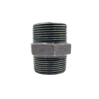 Raccord mâle en acier au carbone fileté BSPT/NPT, peint en noir, certifié ISO pour système de pipeline d'eau et de gaz, classe 150