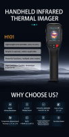 Fabricant OEM HTI H100 240*240 Caméra thermique portable infrarouge avec lumière LED et lumière LED à écrou à vis de 1/4 pouces