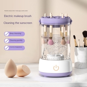 Limpiador de Brochas de Maquillaje Eléctrico USB 2 en 1, Lavador de Brochas Automático de Secado Rápido con Soporte de Secado, Herramienta de Limpieza - Product Image 2