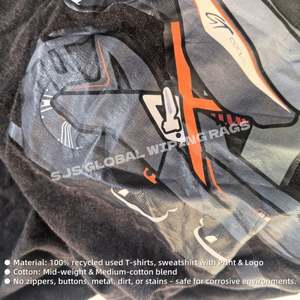 Trapos de Limpieza IMPA 232909, Trapos de Tela de Algodón, Trapos de Desecho de 25 kg para Uso Industrial Marino, Trapos de Limpieza de Color, Tipo Camiseta - Product Image 4