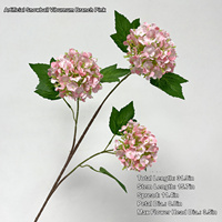 Vente en gros de branches de viournum artificielles à toucher réel, boule de fleurs artificielles roses pour la décoration de bouquets de mariage