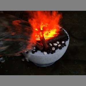 Personalizada al aire libre forma redonda 650mm x 390mm 3D de vapor de agua de <span class=keywords><strong>chimenea</strong></span> eléctrica - Product Image 5