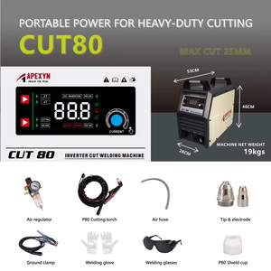 Manual Heavy Duty <b>Plasma</b> Cutter 25mm Stainless Steel Aluminum Smart Digital <b>Cutting</b> <b>Machine</b> 0.1mm Accuracy CUT-80 High-Frequency - Product Image 4
