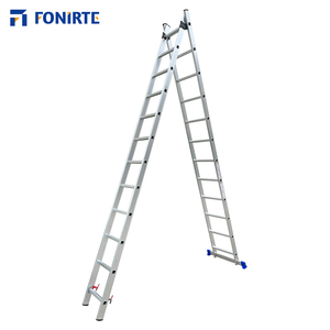 Échelle moderne en fer rétractable <span class=keywords><strong>deux</strong></span>-en-un 2x6-2x16 <span class=keywords><strong>marches</strong></span> Échelle de feu télescopique légère pour usage domestique avec certificat EN131 - Product Image 2